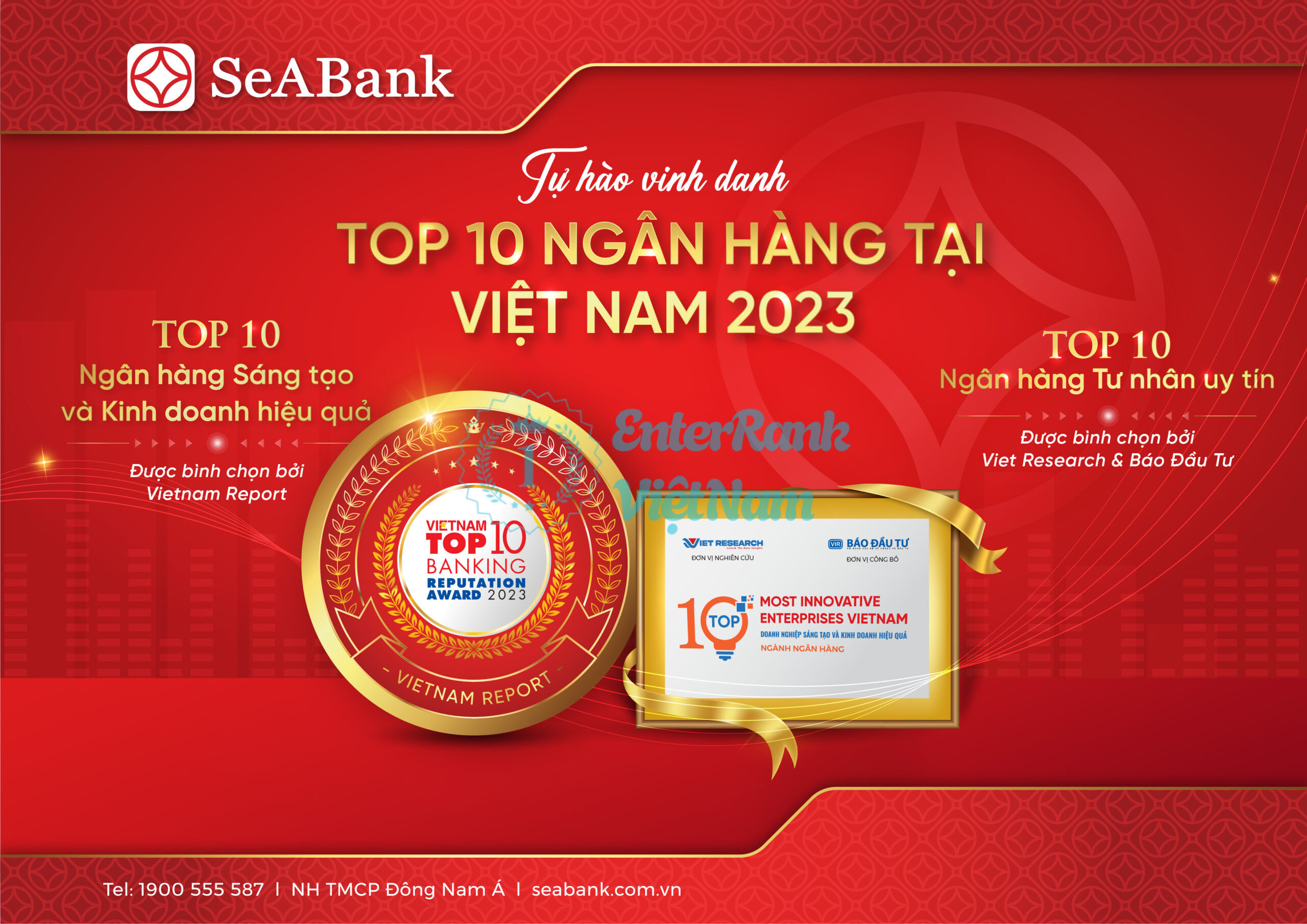 Ngân hàng TMCP Đông Nam Á đã được vinh danh là một trong Top 10 Ngân hàng TMCP tư nhân uy tín