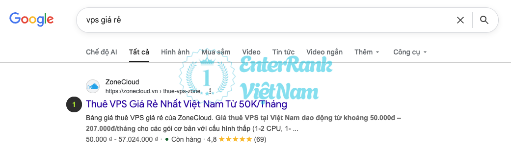 Keyword Thuê VPS giá rẻ