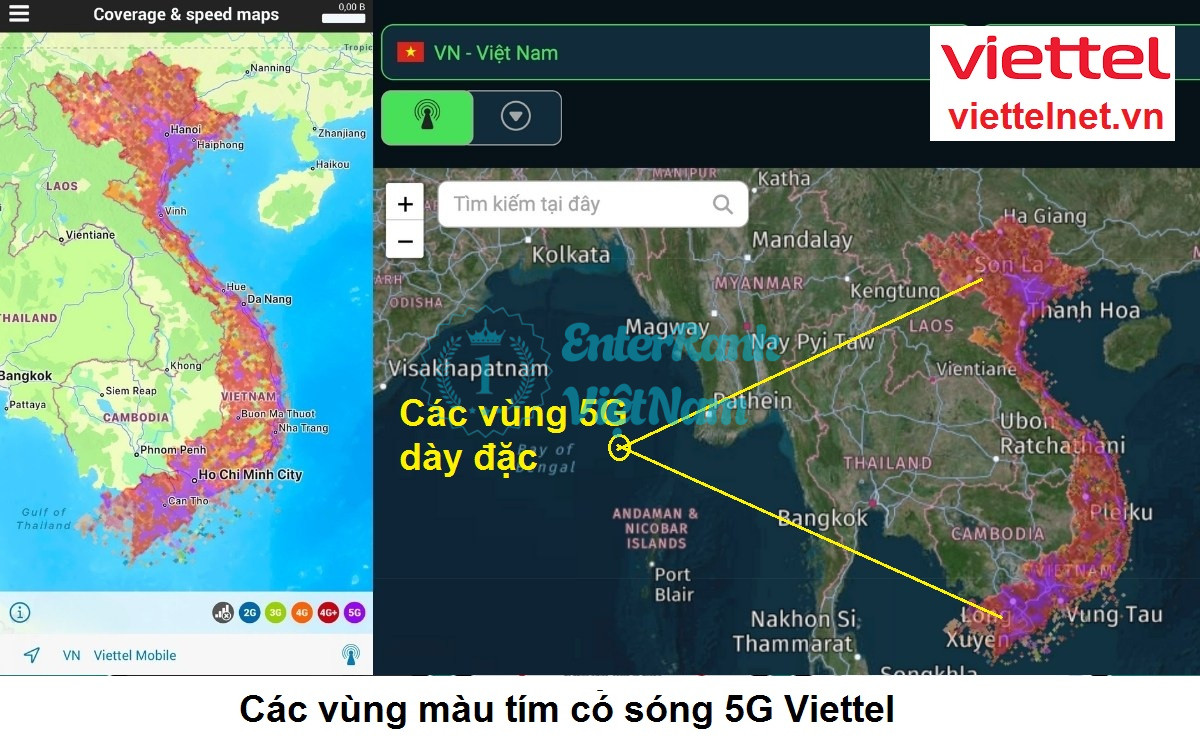 Vùng phủ sóng và tốc độ thực tế (dẫn chứng Ookla, OpenSignal)