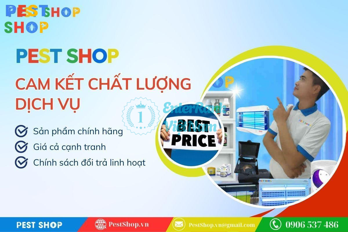 Review Giải Pháp Diệt Côn Trùng tại Pest Shop có uy tín không? 38 Cam kết về sản phẩm chính hãng và nguồn gốc xuất xứ rõ ràng